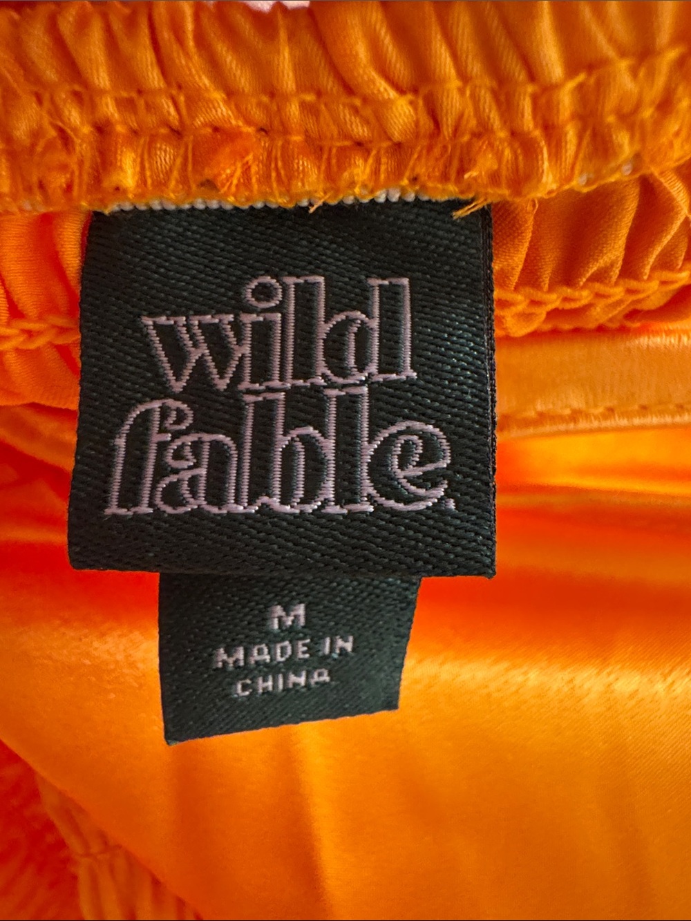 WILD FABLE Women Orange Satin look Tank Dress Adjustable Length Size M NWT - Picture 2 of 13